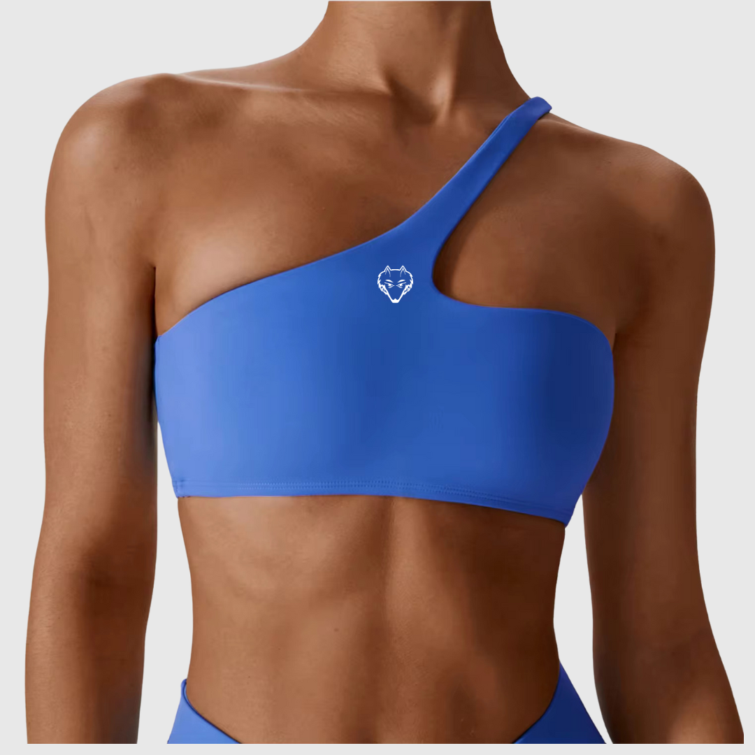 One Shoulder Asymmetric Single Oblique Hollow Yoga Sports Bra