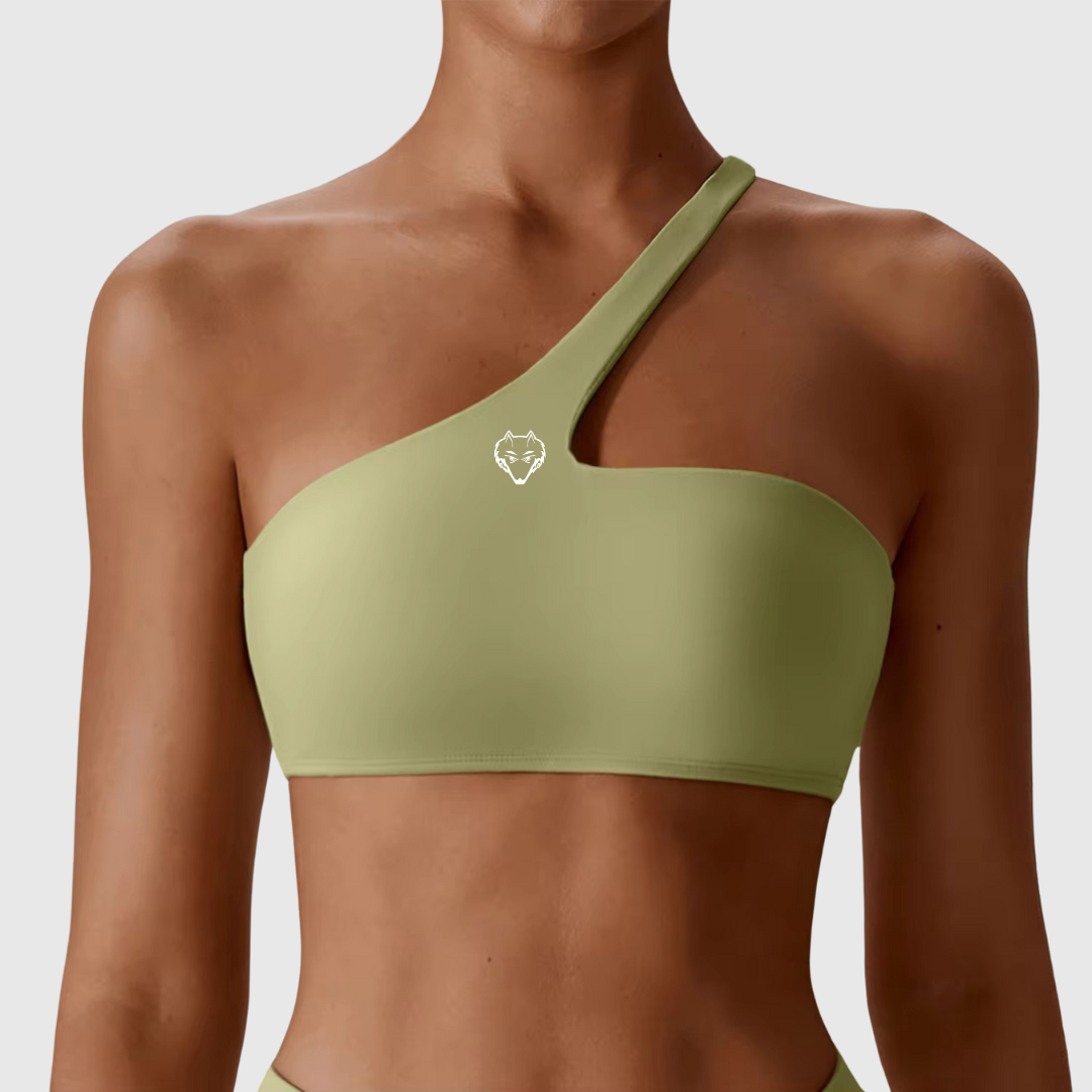 One Shoulder Asymmetric Single Oblique Hollow Yoga Sports Bra