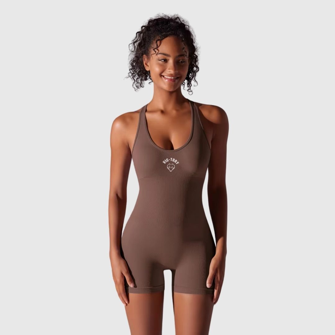 VICTORY One Piece Compression Jumpsuit Shorts
