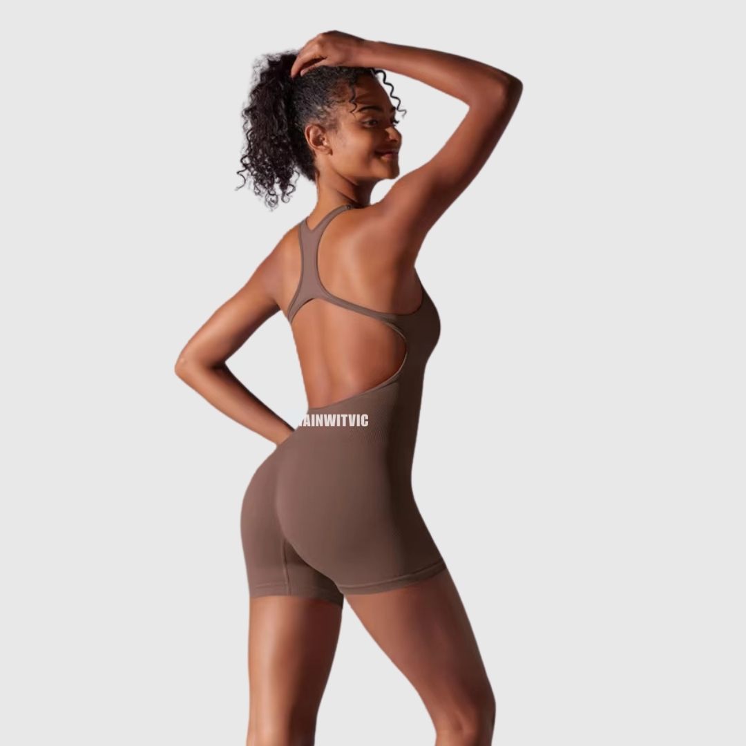 VICTORY One Piece Compression Jumpsuit Shorts