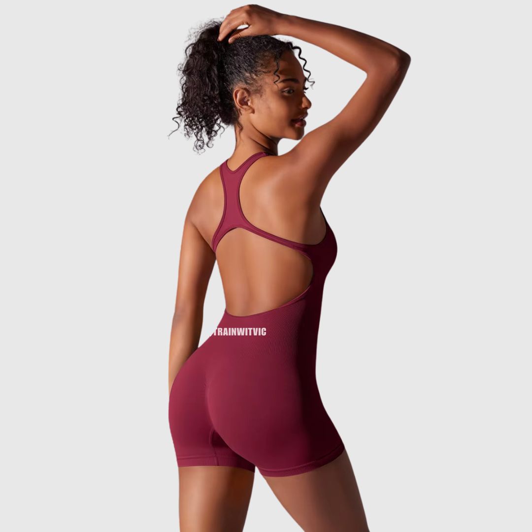VICTORY One Piece Compression Jumpsuit Shorts