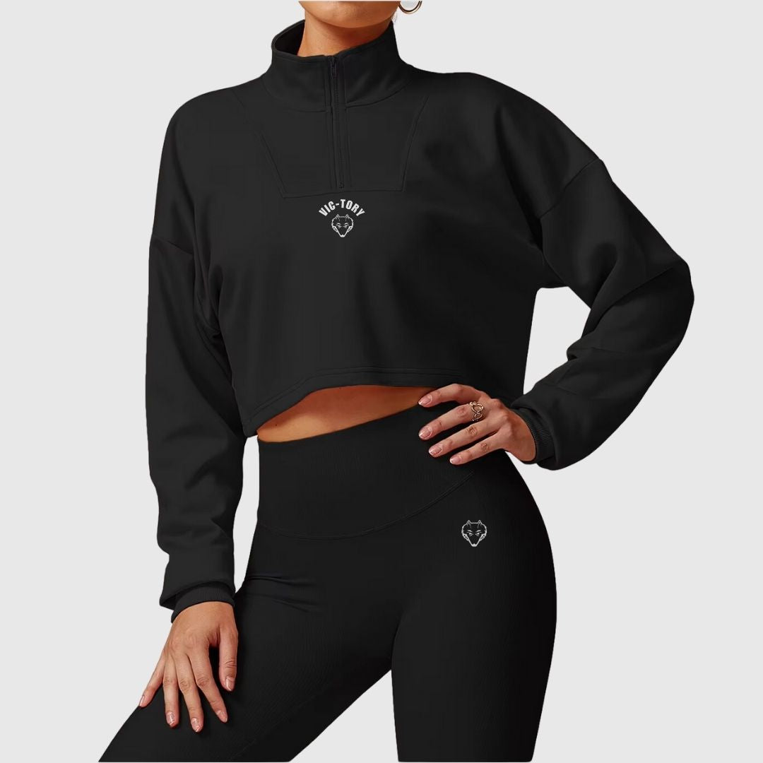 VICTORY Zip Pullover Sweatshirt