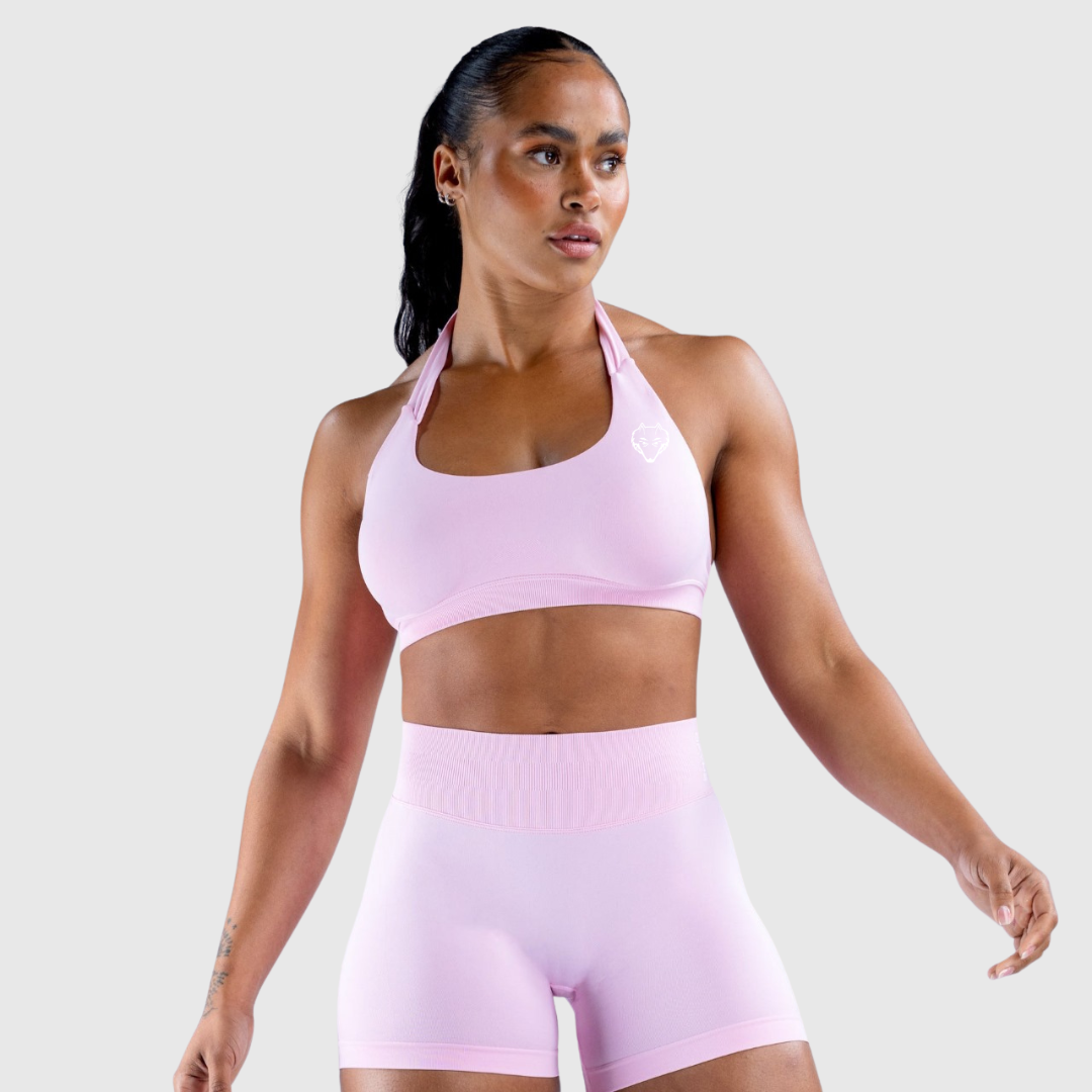 Halter Neck Strap Workout Compression Sports Bra