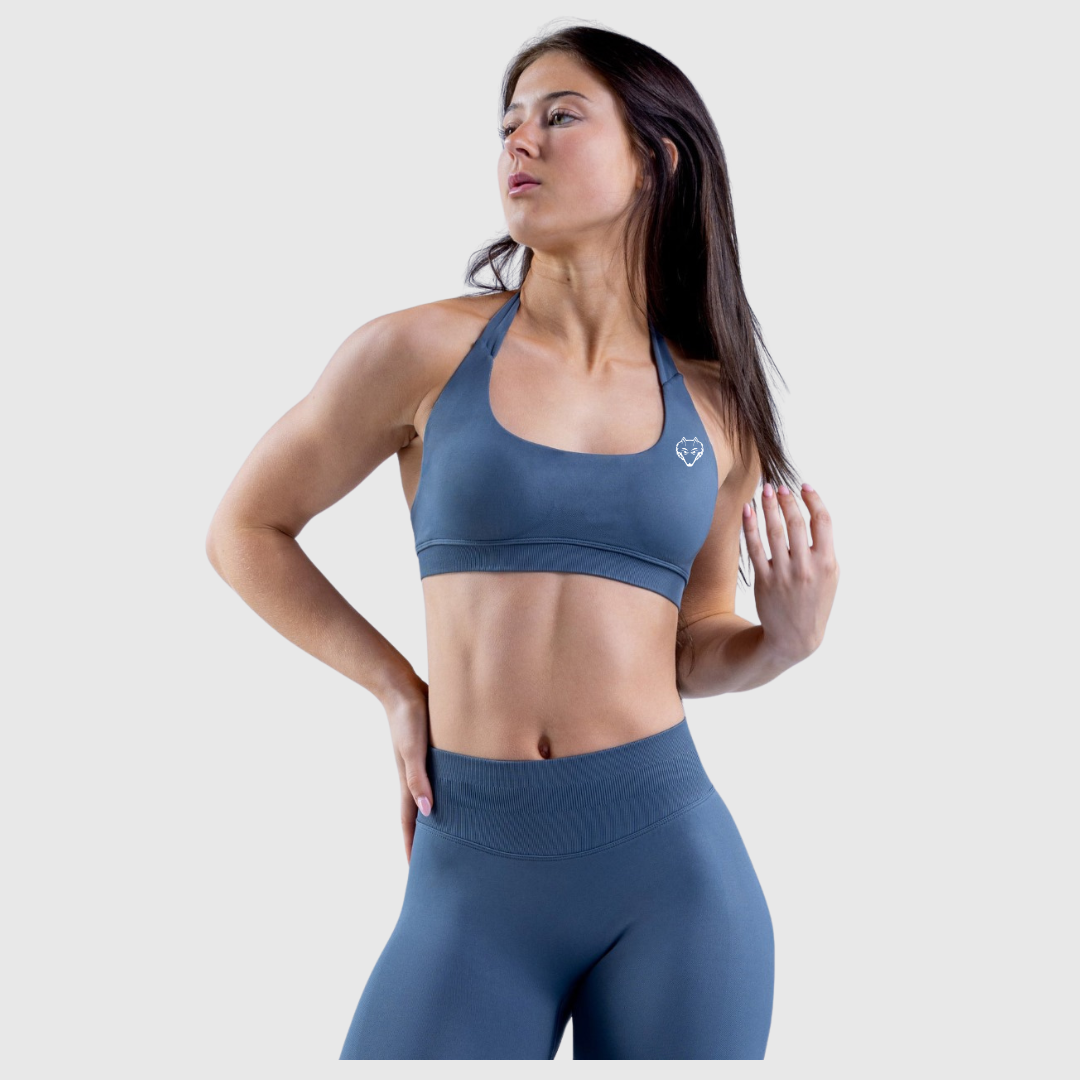 Halter Neck Strap Workout Compression Sports Bra