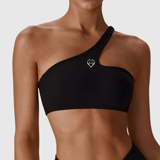 One Shoulder Asymmetric Single Oblique Hollow Yoga Sports Bra