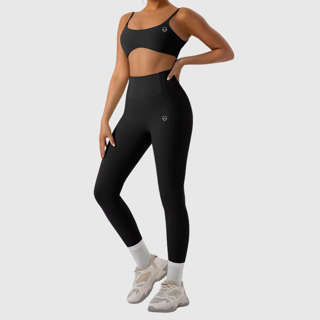 High Waisted Slim Fitness Set