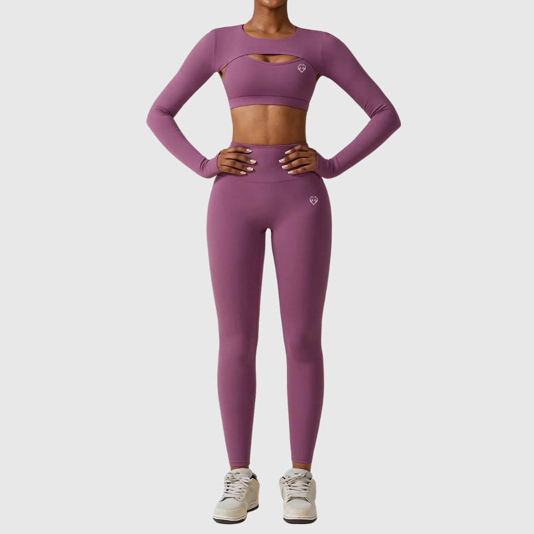 Women Slim Fitness Clothing Three Piece Set