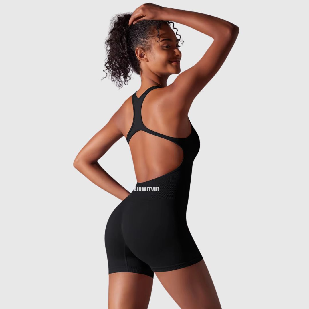 VICTORY One Piece Compression Jumpsuit Shorts