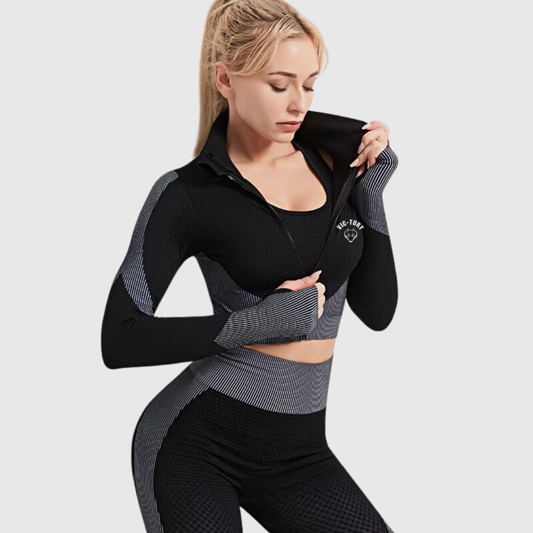 Victory High Stretch Seamless Sports 3 Piece Set