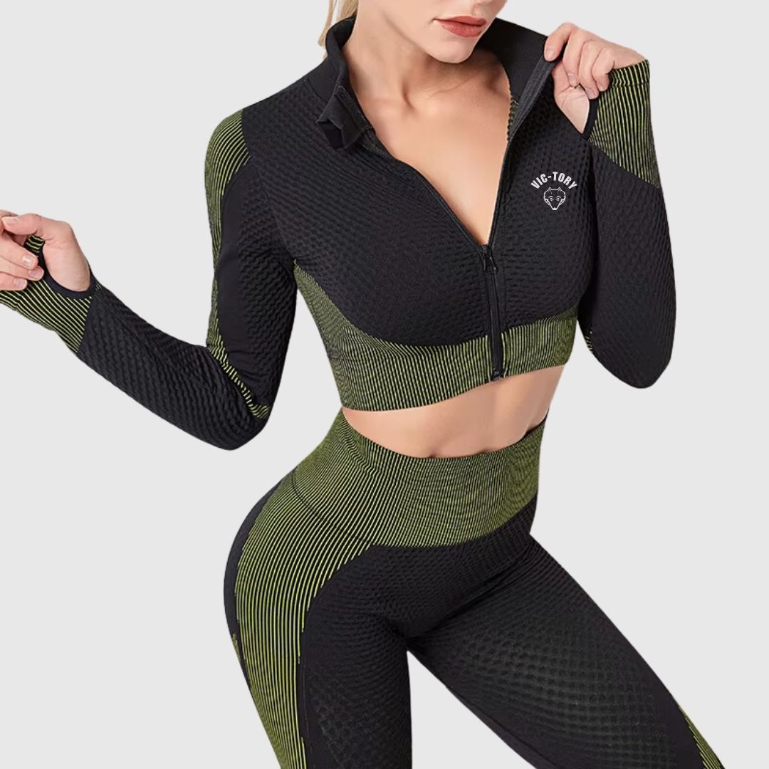 Victory High Stretch Seamless Sports 3 Piece Set