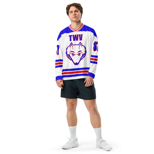 TWV White Recycled Hockey Jersey